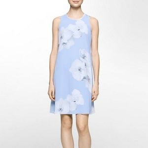 Calvin Klein Floral Chiffon Dress NWT